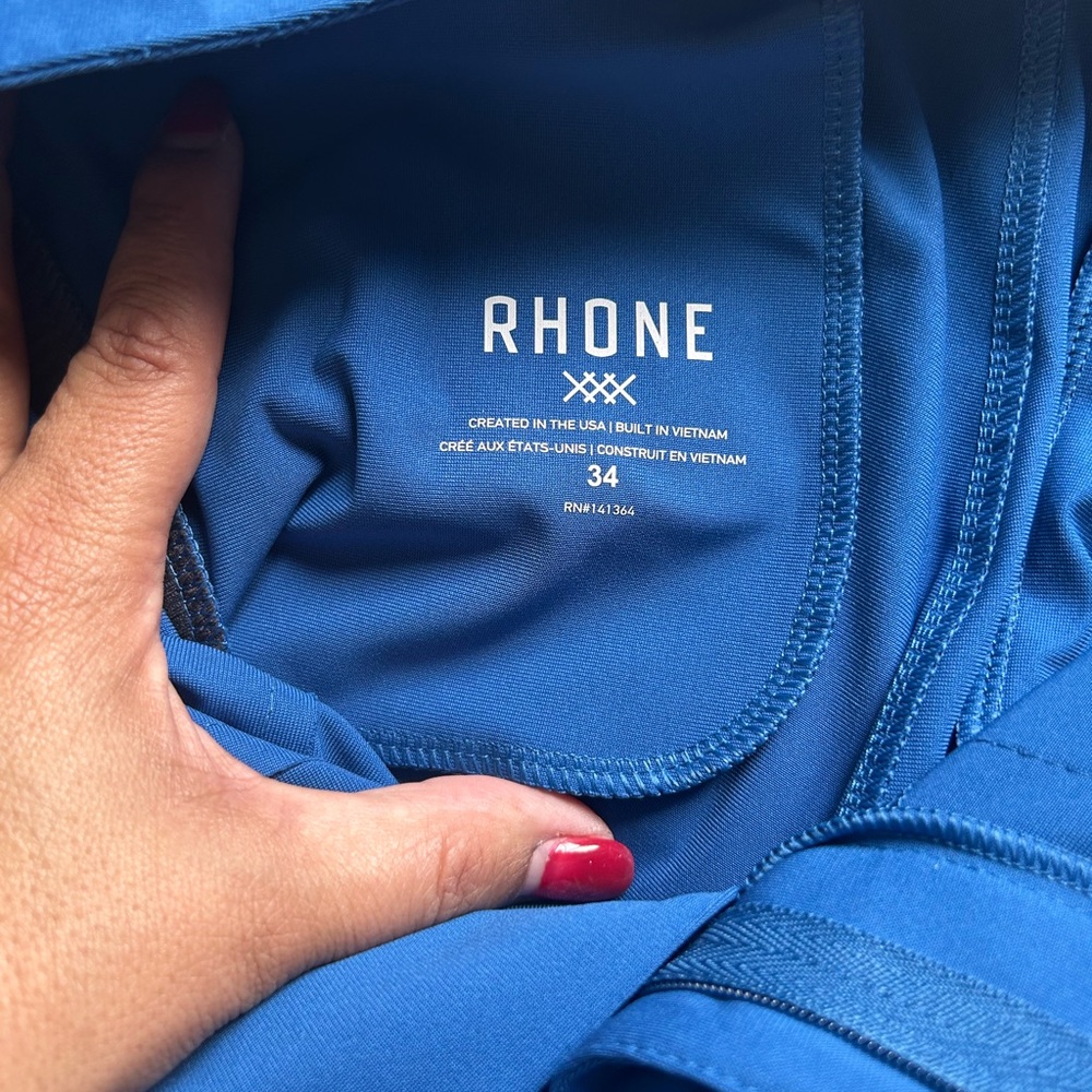 RHONE Athletic Shorts in Burgundy, Blue, and Beige - Picture 10 of 11